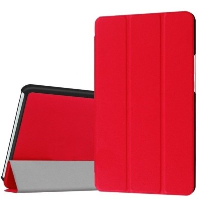 Huawei MediaPad M3 8.4 atverčiamas raudonas odinis dėklas - knygutė / Priedai.lt