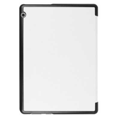 Huawei MediaPad T3 10 atverčiamas baltas odinis dėklas - knygutė / Priedai.lt