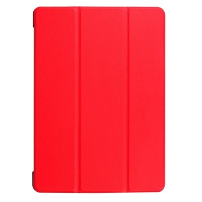 Huawei MediaPad T3 10 atverčiamas raudonas odinis dėklas - knygutė / Priedai.lt
