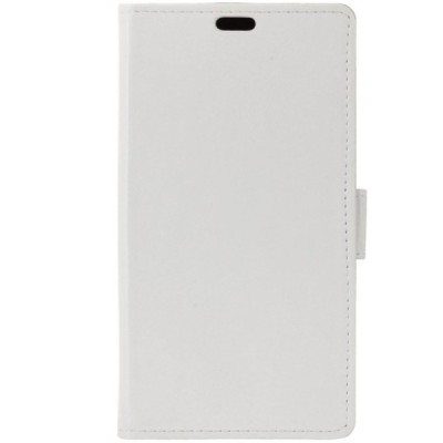 Asus Zenfone Go (ZB552KL) atverčiamas baltas odinis dėklas, knygutė - piniginė / Priedai.lt