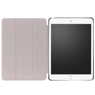 Apple iPad 9.7" 2017 (iPad 9.7" 2018) atverčiamas spalvotas, baltas odinis dėklas - knygutė / Priedai.lt