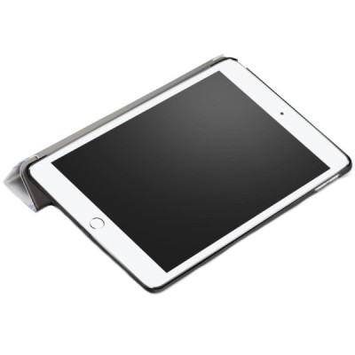 Apple iPad 9.7" 2017 (iPad 9.7" 2018) atverčiamas spalvotas, baltas odinis dėklas - knygutė / Priedai.lt