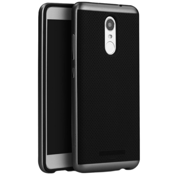 „IPAKY“ Kõva silikoon (TPU) kaaned - must / hall (Redmi Note 3 / Redmi Note 3 Pro)