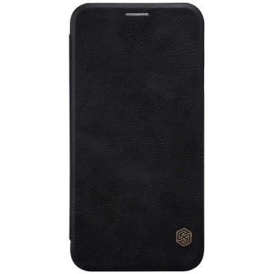 Prabangus „Nillkin“ Qin serijos juodas odinis atverčiamas Samsung Galaxy J5 2017 (J530) dėklas / Priedai.lt