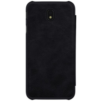 Prabangus „Nillkin“ Qin serijos juodas odinis atverčiamas Samsung Galaxy J5 2017 (J530) dėklas / Priedai.lt