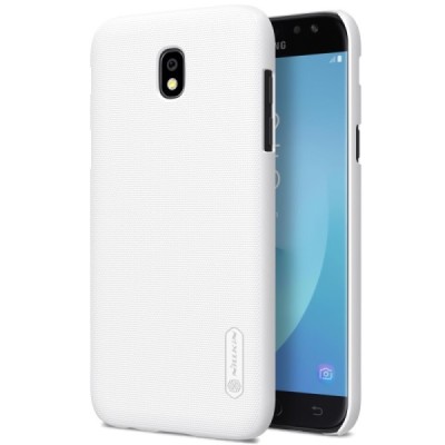 Samsung Galaxy J5 2017 (J530) Nillkin Frosted Shield baltas plastikinis dėklas + apsauginė ekrano plėvelė / Priedai.lt
