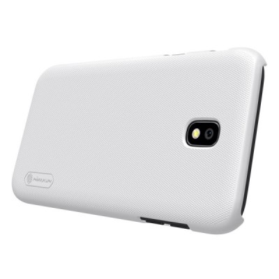 Samsung Galaxy J5 2017 (J530) Nillkin Frosted Shield baltas plastikinis dėklas + apsauginė ekrano plėvelė / Priedai.lt