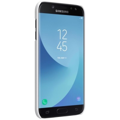 Samsung Galaxy J5 2017 (J530) Nillkin Frosted Shield baltas plastikinis dėklas + apsauginė ekrano plėvelė / Priedai.lt