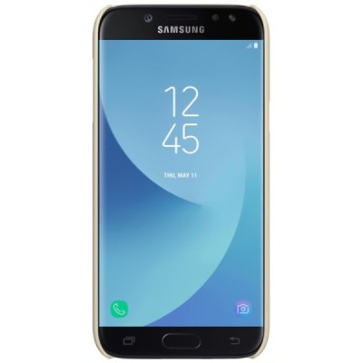 Samsung Galaxy J5 2017 (J530) Nillkin Frosted Shield auksinis plastikinis dėklas + apsauginė ekrano plėvelė / Priedai.lt