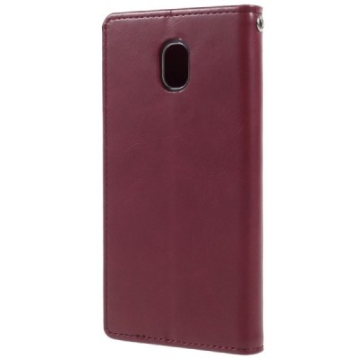 „Mercury“ Bravo Diary Samsung Galaxy J5 2017 (J530) bordo odinis dėklas / Priedai.lt