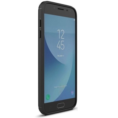 Samsung Galaxy J5 2017 (J530) „Carbon“ kieto silikono TPU juodas dėklas - nugarėlė / Priedai.lt