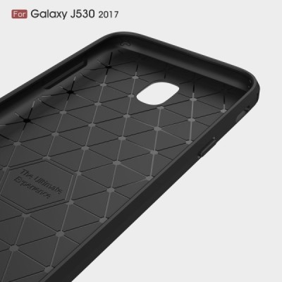 Samsung Galaxy J5 2017 (J530) „Carbon“ kieto silikono TPU juodas dėklas - nugarėlė / Priedai.lt