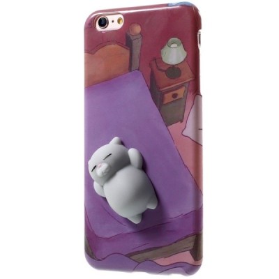 Apple iPhone 6 (6s) „Squezy“ Cat kieto silikono TPU violetinis dėklas - nugarėlė / Priedai.lt