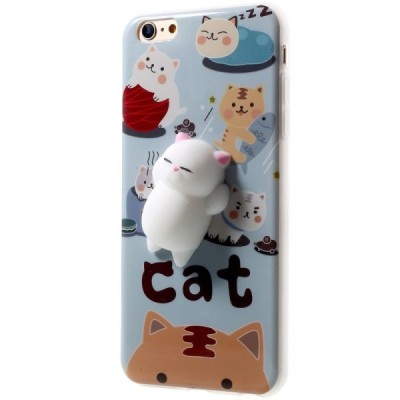 Apple iPhone 6 (6s) „Squezy“ Cat kieto silikono TPU mėlynas dėklas - nugarėlė / Priedai.lt