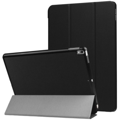 Apple iPad Pro 10.5" (Air 2019) atverčiamas juodas odinis dėklas - knygutė / Priedai.lt