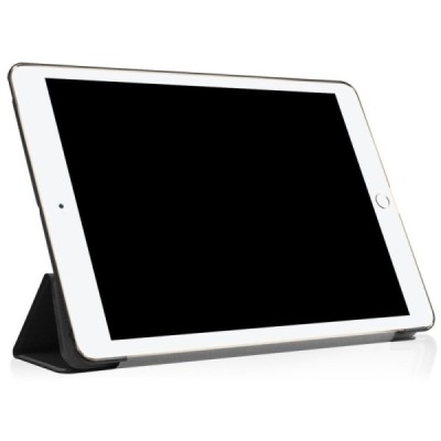 Apple iPad Pro 10.5" (Air 2019) atverčiamas juodas odinis dėklas - knygutė / Priedai.lt