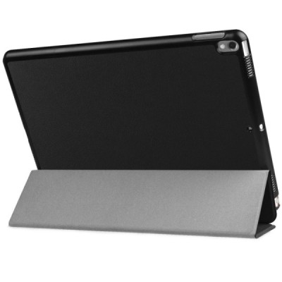 Apple iPad Pro 10.5" (Air 2019) atverčiamas juodas odinis dėklas - knygutė / Priedai.lt