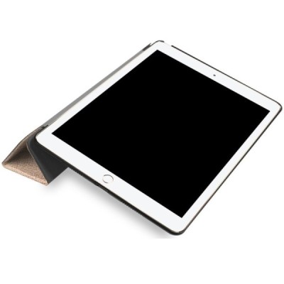 Apple iPad Pro 10.5" (Air 2019) atverčiamas auksinis odinis dėklas - knygutė / Priedai.lt