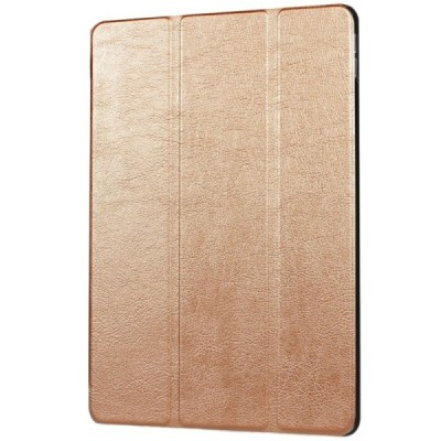 Apple iPad Pro 10.5" (Air 2019) atverčiamas auksinis odinis dėklas - knygutė / Priedai.lt