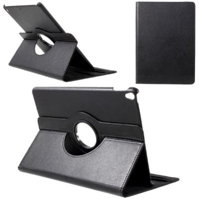 Apple iPad Pro 10.5" (Air 2019) atverčiamas, sukamas 360 laipsnių, juodas odinis dėklas - stovas / Priedai.lt