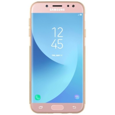 Samsung Galaxy J7 2017 (J730) Nillkin Nature plonas skaidrus (permatomas) silikoninis TPU rudas dėklas / Priedai.lt