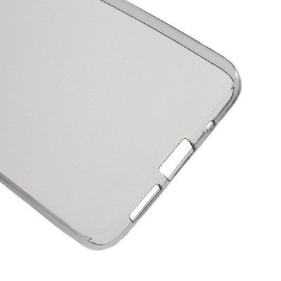 HTC One X10 skaidrus (permatomas) kieto silikono TPU ploniausias pasaulyje pilkas  dėklas / Priedai.lt