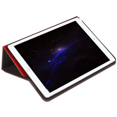 Apple iPad Pro 10.5" (Air 2019) atverčiamas raudonas odinis dėklas / Priedai.lt