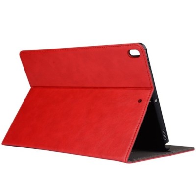 Apple iPad Pro 10.5" (Air 2019) atverčiamas raudonas odinis dėklas / Priedai.lt