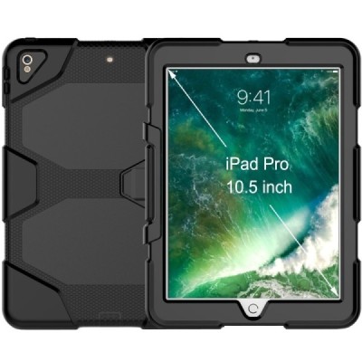 Apple iPad Pro 10.5" (Air 2019) sustiprintos apsaugos dėklas - juodas - nugarėlė / Priedai.lt