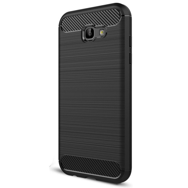 „Carbon“ Kõva silikoon (TPU) kaaned - must (Galaxy A7 2017)