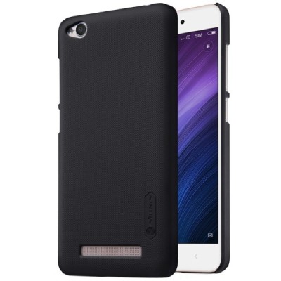 Xiaomi Redmi 4A Nillkin Frosted Shield juodas plastikinis dėklas + apsauginė ekrano plėvelė / Priedai.lt