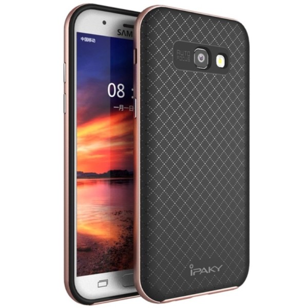 „IPAKY“ Kõva silikoon (TPU) kaaned - must / roosa (Galaxy A5 2017)