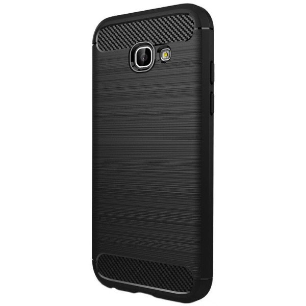 „Carbon“ Kõva silikoon (TPU) kaaned - must (Galaxy A5 2017)