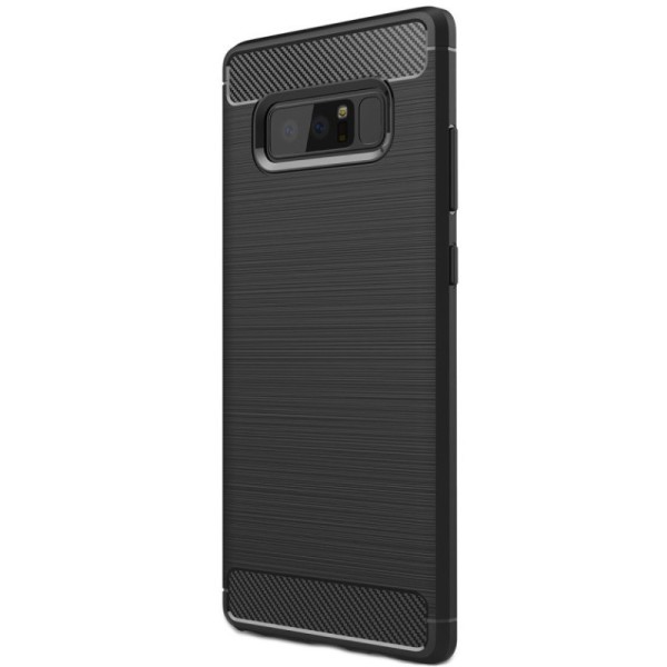 „Carbon“ Kõva silikoon (TPU) kaaned - must (Galaxy Note 8)
