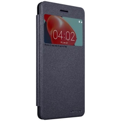Nokia 6 pilkas odinis atverčiamas Nillkin Sparkle dėklas / Priedai.lt