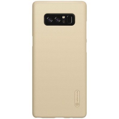 Nillkin Frosted Shield Samsung Galaxy Note 8 (N950F) auksinis plastikinis dėklas + apsauginė ekrano plėvelė / Priedai.lt