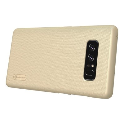 Nillkin Frosted Shield Samsung Galaxy Note 8 (N950F) auksinis plastikinis dėklas + apsauginė ekrano plėvelė / Priedai.lt