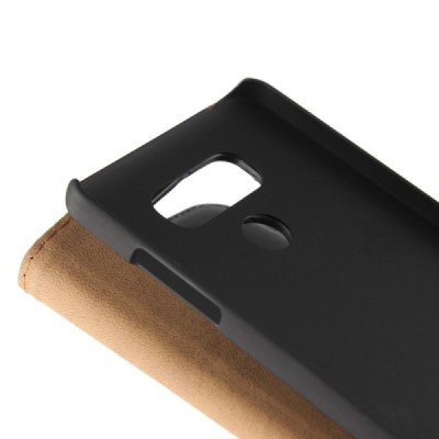 LG G6 (H870) atverčiamas juodas odinis Casual dėklas - piniginė / Priedai.lt