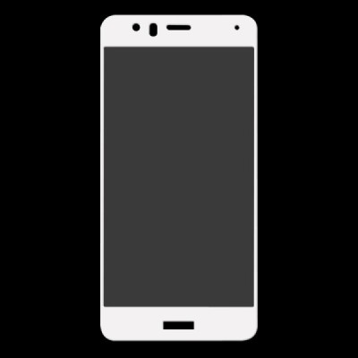 Huawei P10 Lite  „Hat-Prince“ 9H Tempered Glass sustiprintos apsaugos baltas pilnai dengiantis apsauginis ekrano stiklas 0,26 mm