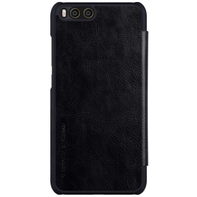 Prabangus „Nillkin“ Qin serijos juodas odinis atverčiamas Xiaomi Mi 6 dėklas / Priedai.lt