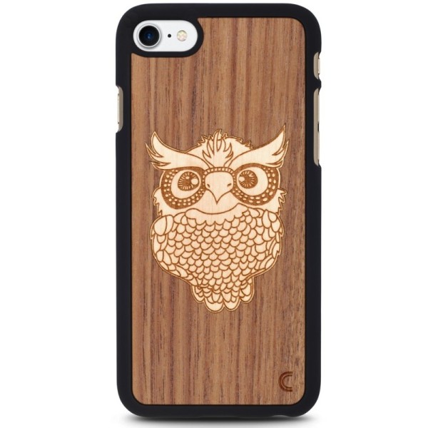 „Crafted Cover“ looduslik puit kaaned - Pelėda (iPhone 7 / 8 / SE 2020 / SE 2022)
