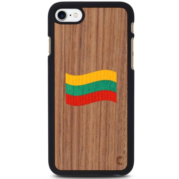 „Crafted Cover“ looduslik puit kaaned - Leeduid lipp (iPhone 7 / 8 / SE 2020 / SE 2022)