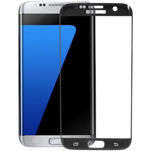 „Calans“ 9H Tempered Glass täielik katvus kaitsev ekraaniklaas 0.2 mm - must (Galaxy S7 Edge)