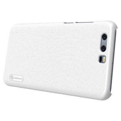 Huawei Honor 9 (Honor 9 Prmium) Nillkin Frosted Shield baltas plastikinis dėklas + apsauginė ekrano plėvelė / Priedai.lt