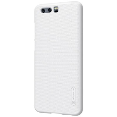 Huawei Honor 9 (Honor 9 Prmium) Nillkin Frosted Shield baltas plastikinis dėklas + apsauginė ekrano plėvelė / Priedai.lt