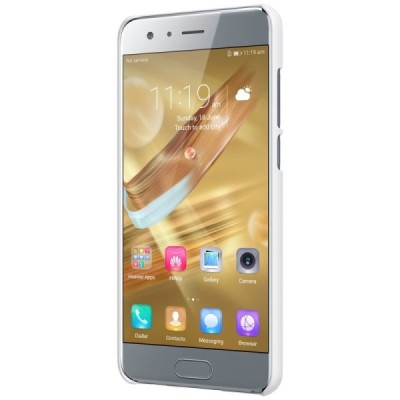 Huawei Honor 9 (Honor 9 Prmium) Nillkin Frosted Shield baltas plastikinis dėklas + apsauginė ekrano plėvelė / Priedai.lt