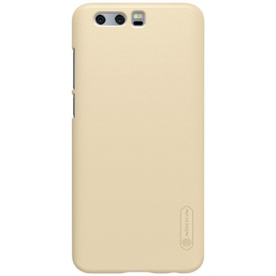 Huawei Honor 9 (Honor 9 Prmium) Nillkin Frosted Shield auksinis plastikinis dėklas + apsauginė ekrano plėvelė / Priedai.lt