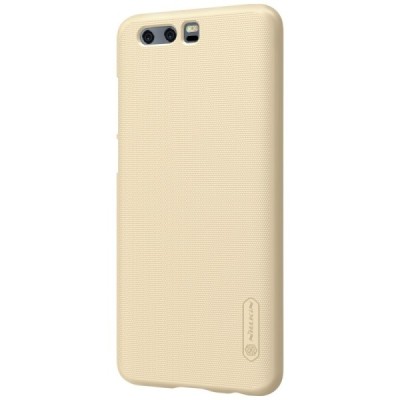 Huawei Honor 9 (Honor 9 Prmium) Nillkin Frosted Shield auksinis plastikinis dėklas + apsauginė ekrano plėvelė / Priedai.lt