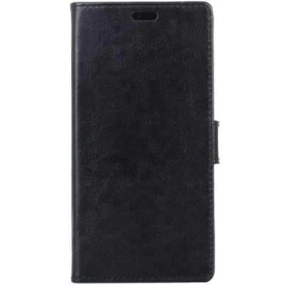 Xiaomi Mi 6 atverčiamas juodas odinis dėklas - piniginė / Priedai.lt