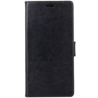 Xiaomi Redmi 4A  atverčiamas juodas odinis dėklas, knygutė - piniginė / Priedai.lt